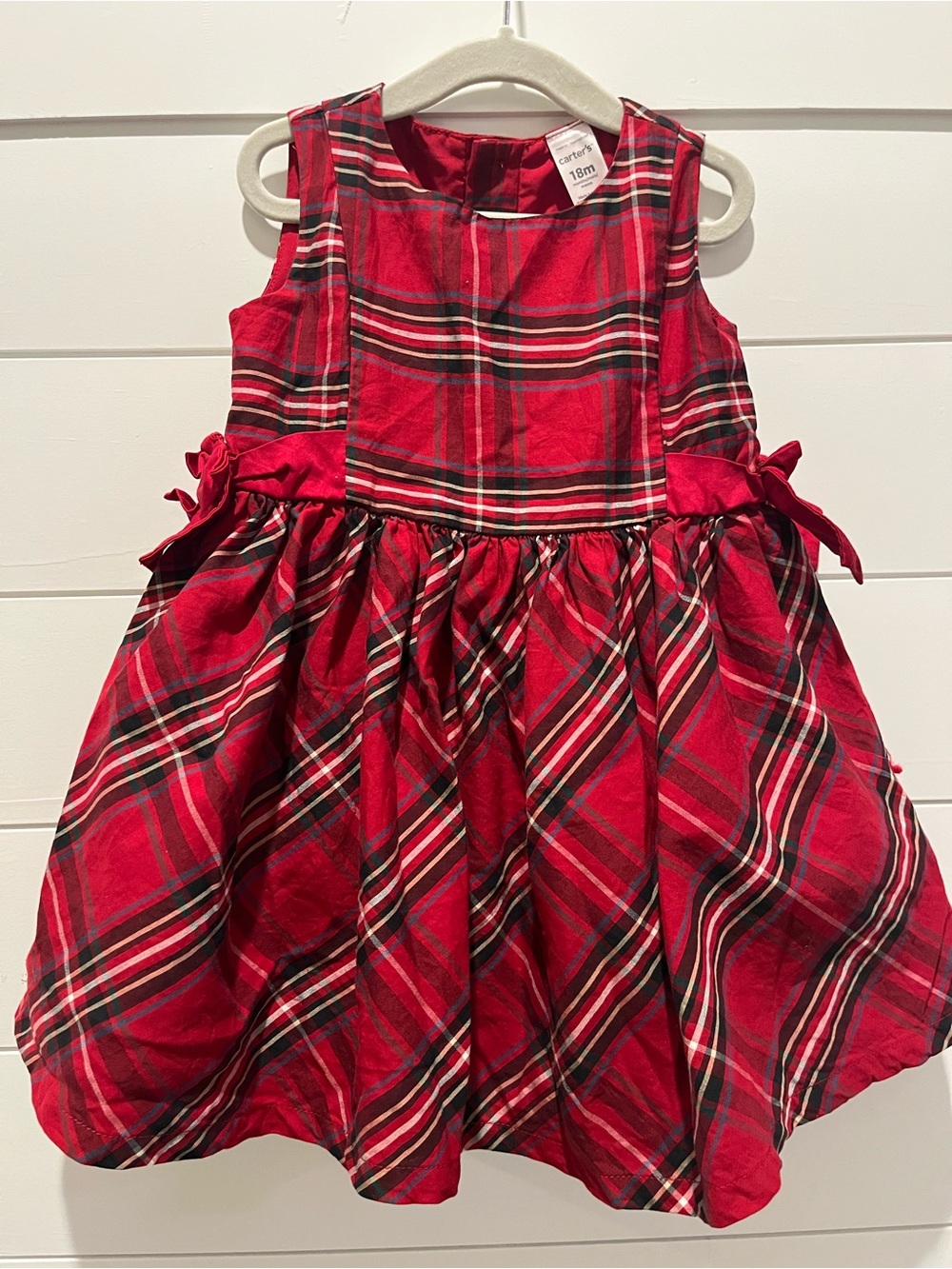 Carter’s Christmas Plaid Dresses Bundle 12/18M